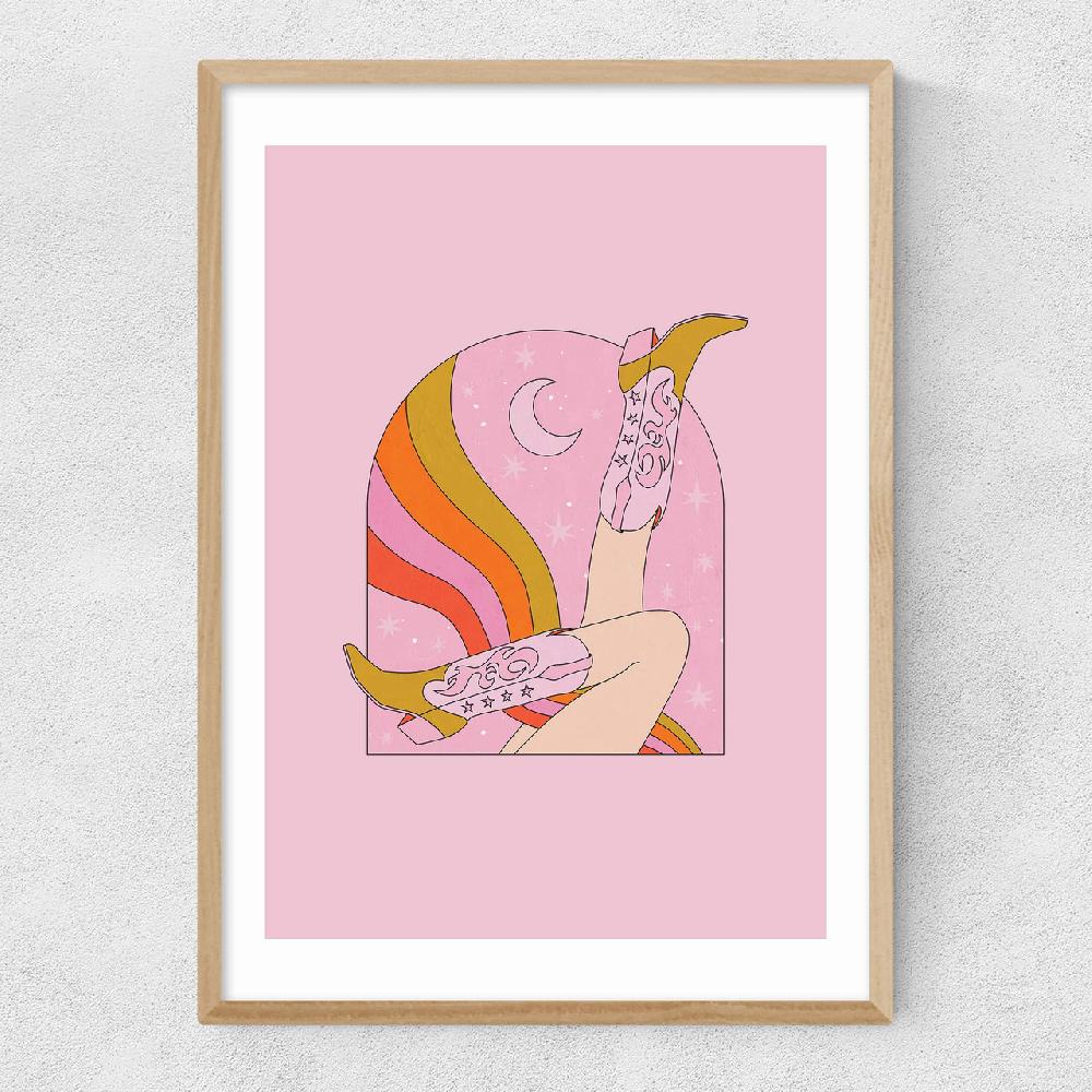 East End Prints Groovy Cowboy Boots