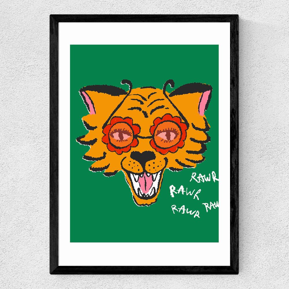 East End Prints Groovy Tiger