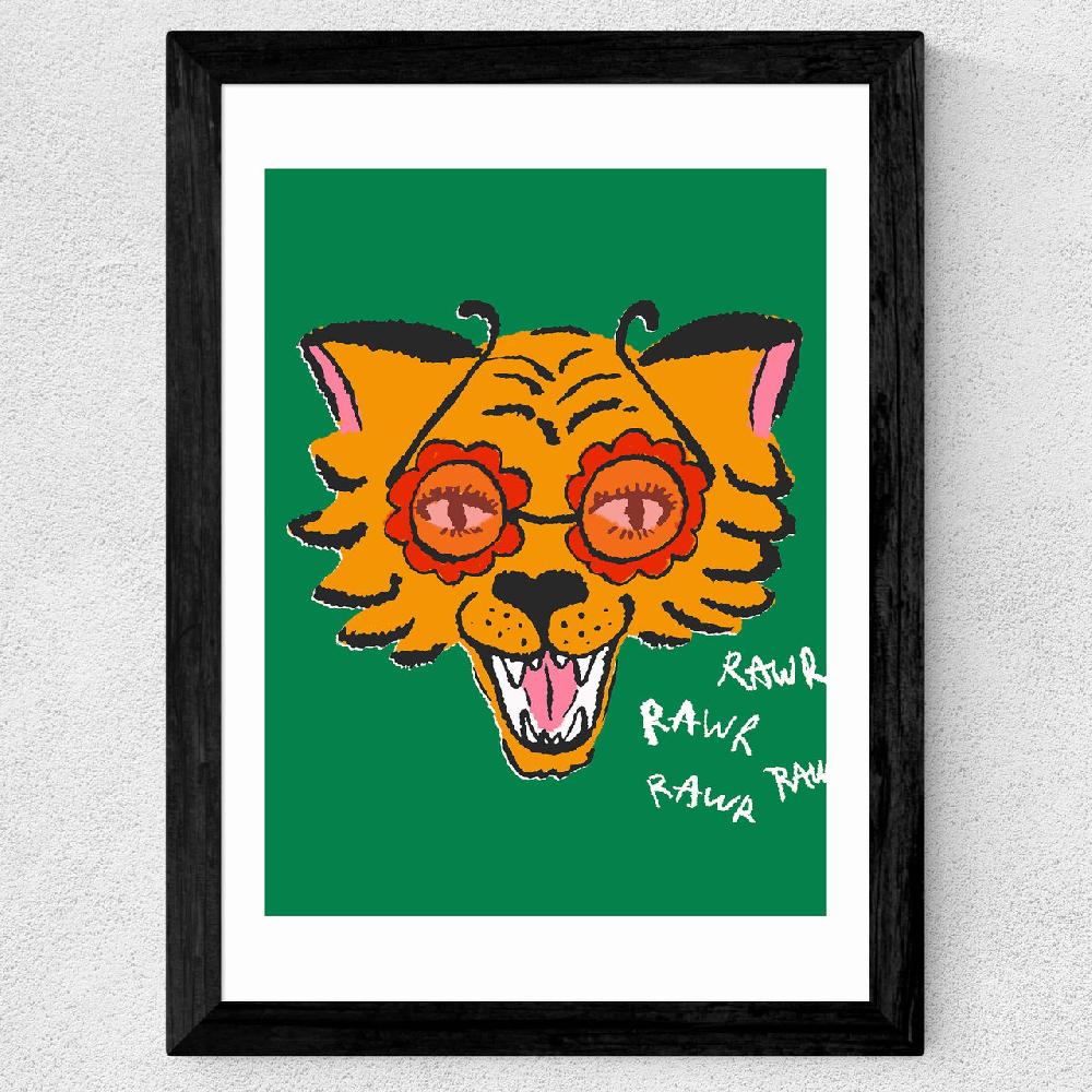 East End Prints Groovy Tiger