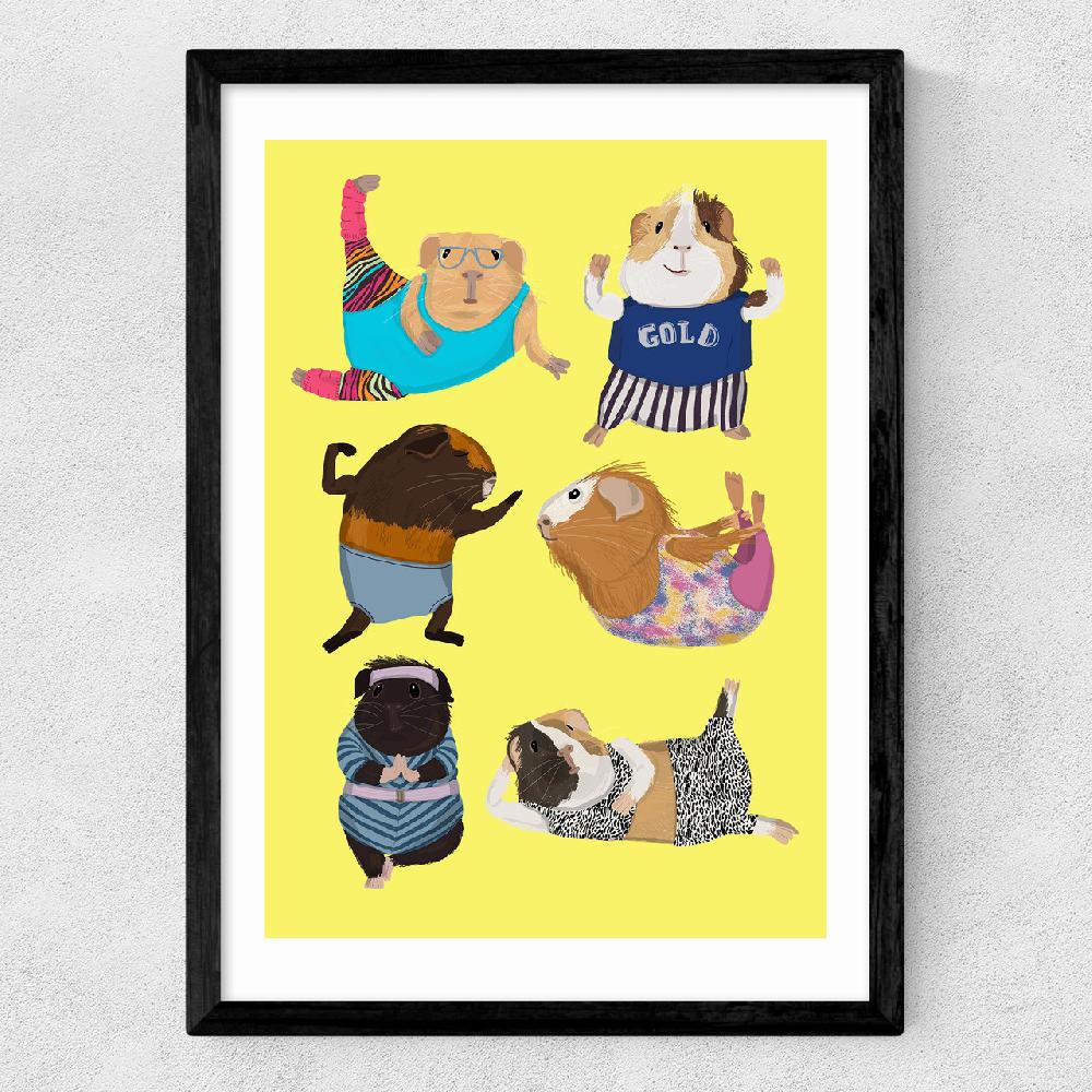 East End Prints Guinea Pig Aerobic