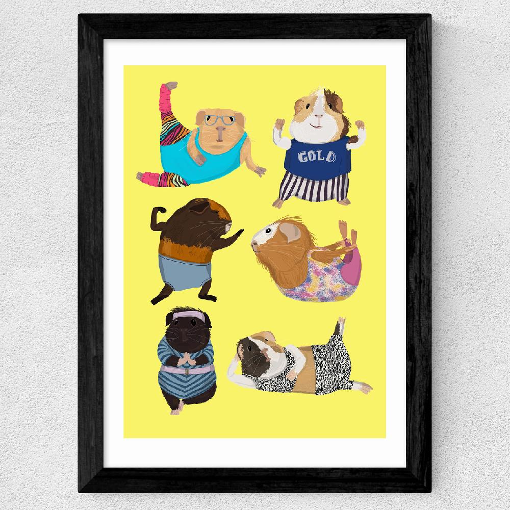 East End Prints Guinea Pig Aerobic