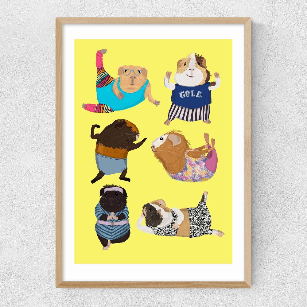 East End Prints Guinea Pig Aerobic