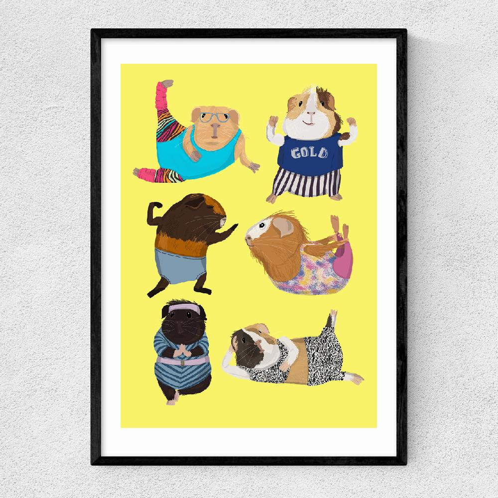 east end prints Guinea Pig Aerobic