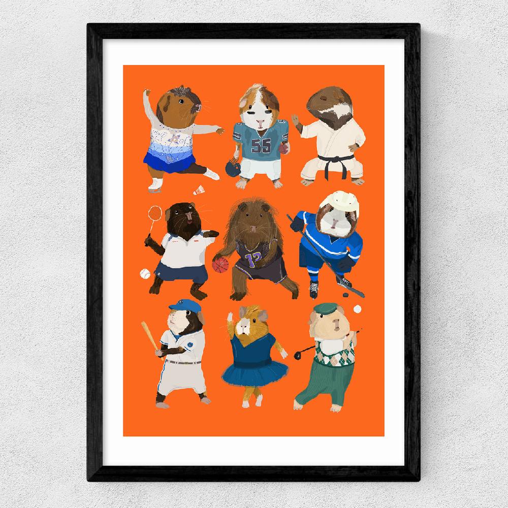 East End Prints Guinea Pig Sporty