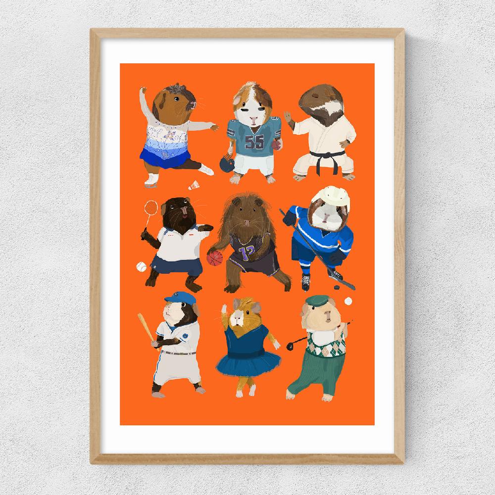 East End Prints Guinea Pig Sporty