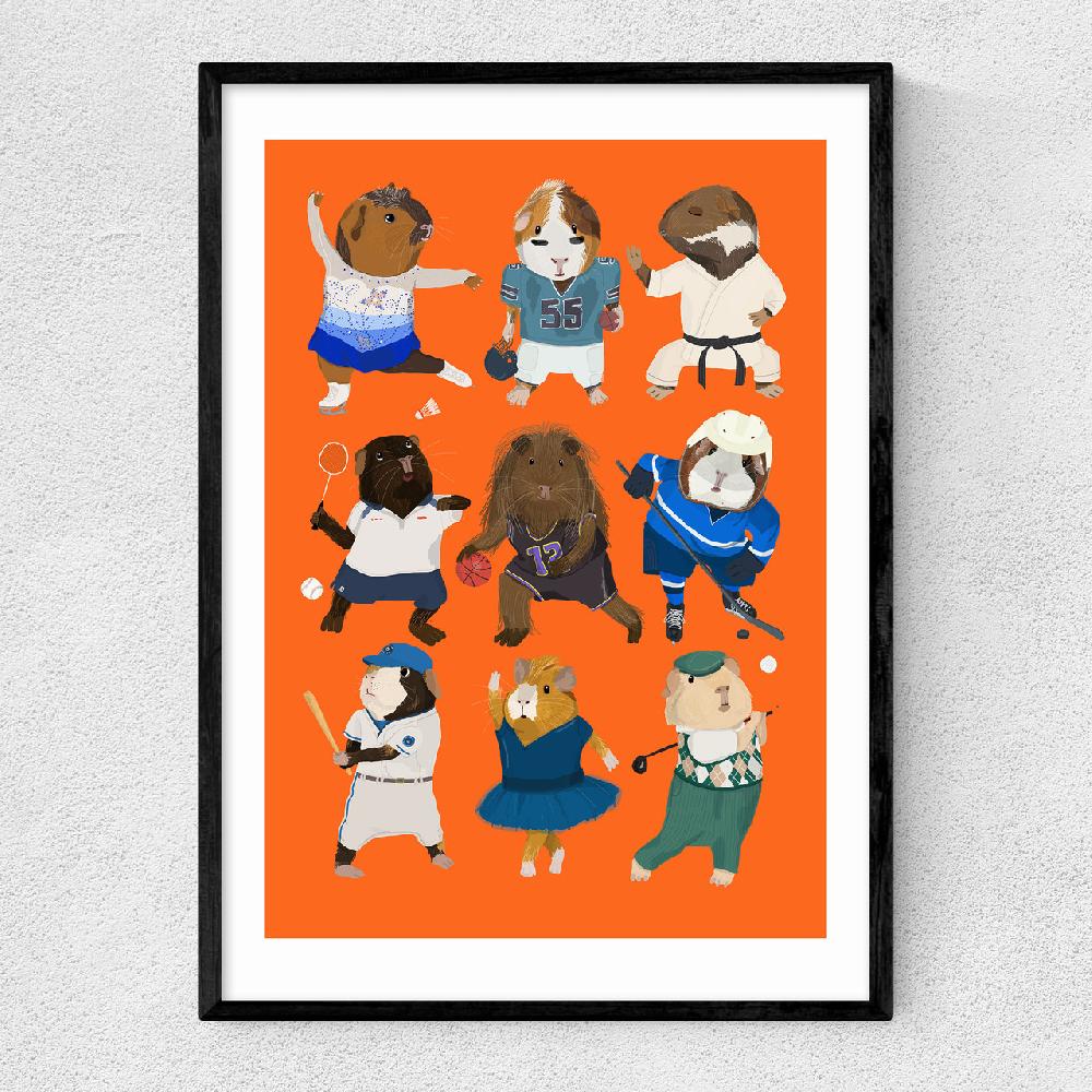 east end prints Guinea Pig Sporty
