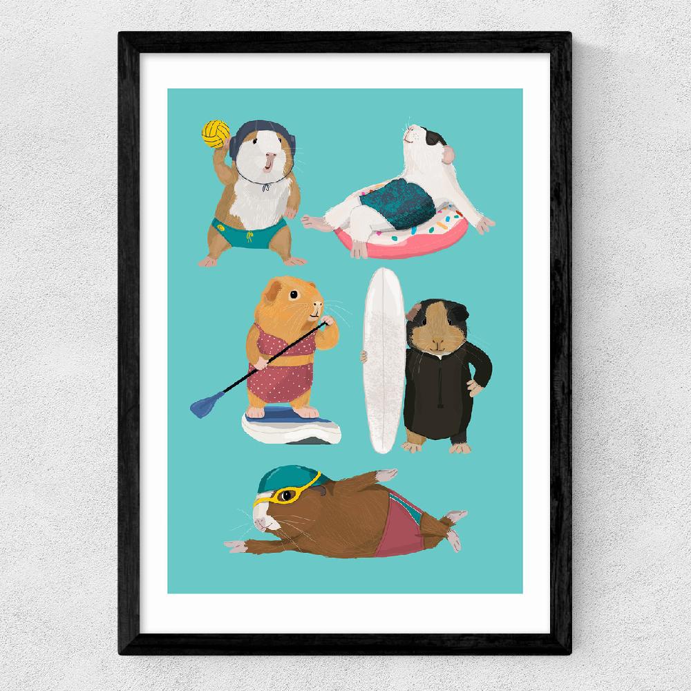 East End Prints Guinea Pig Watersport