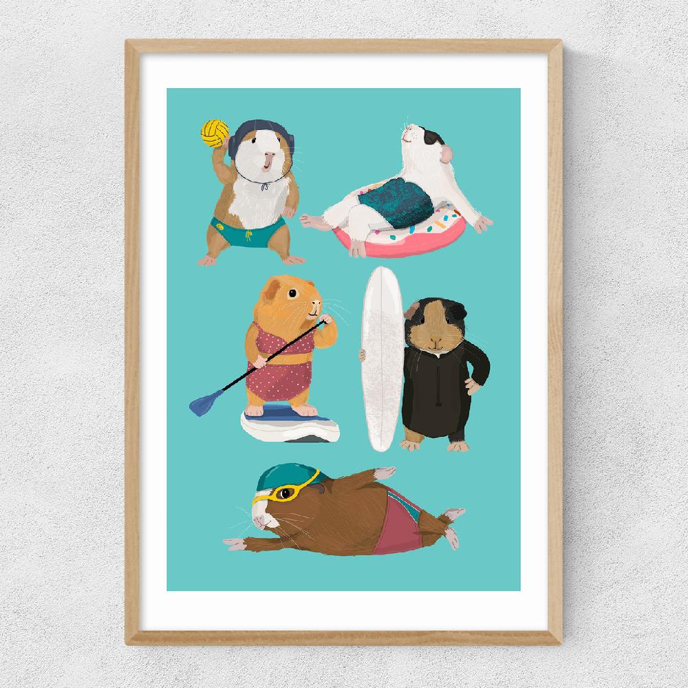 East End Prints Guinea Pig Watersport