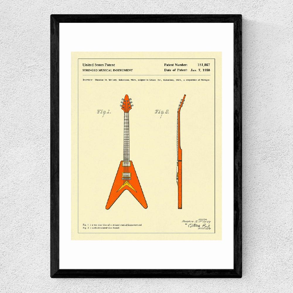 East End Prints Guitar 1
