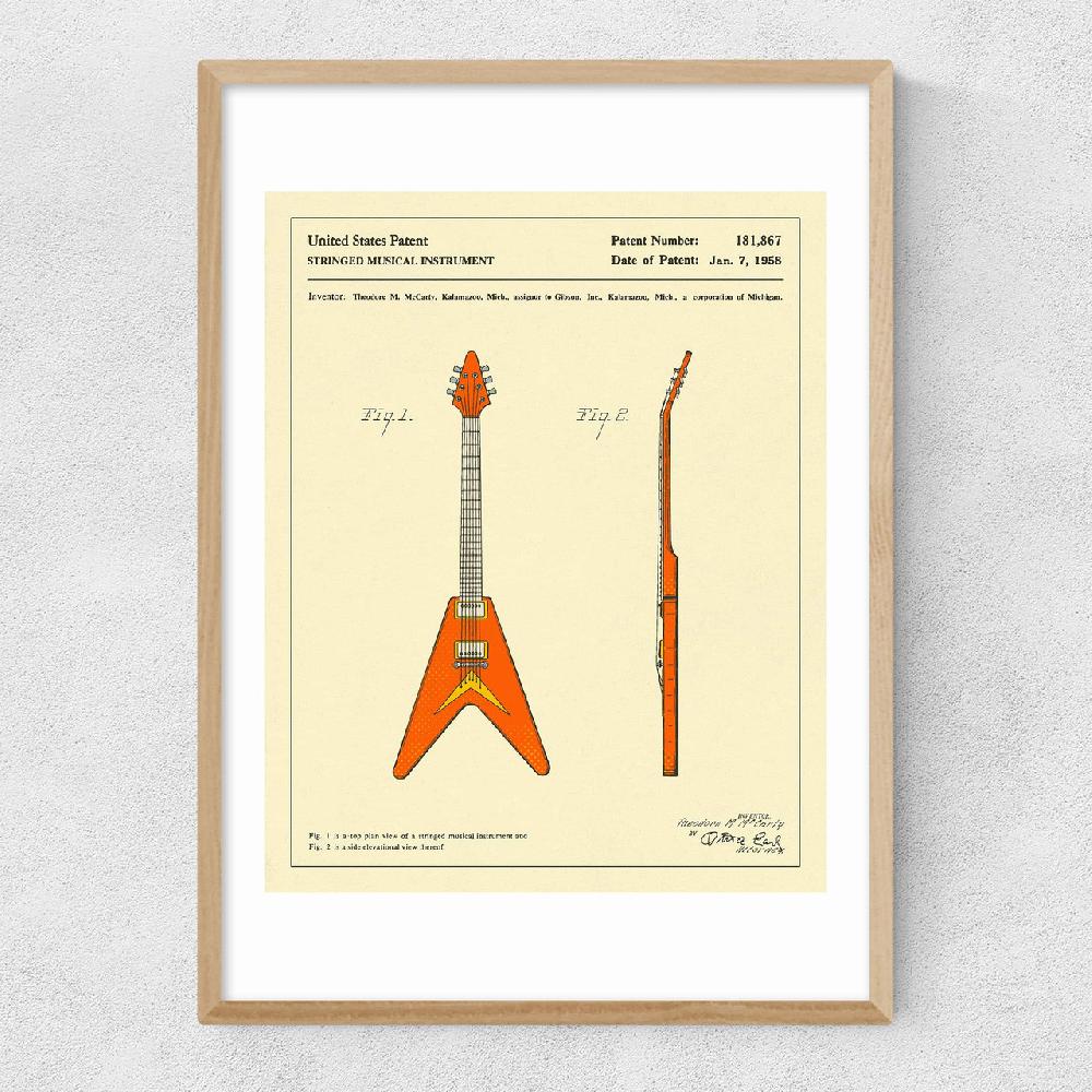East End Prints Guitar 1