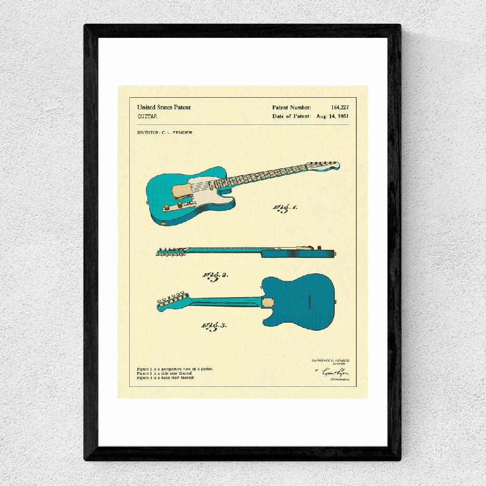 East End Prints Guitar 3