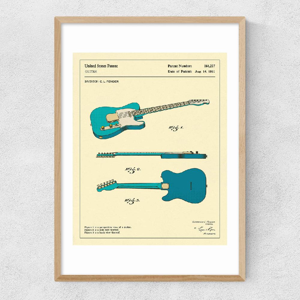 East End Prints Guitar 3