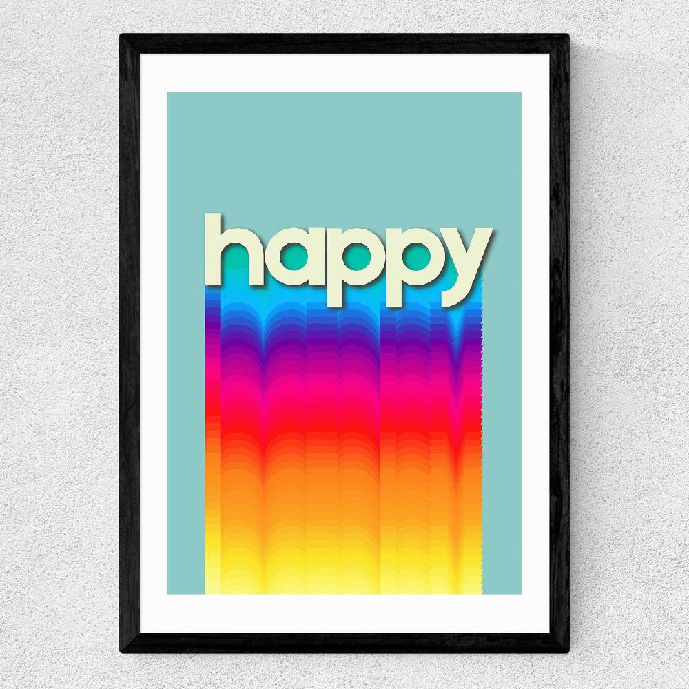 East End Prints Happy By Show Me Mars