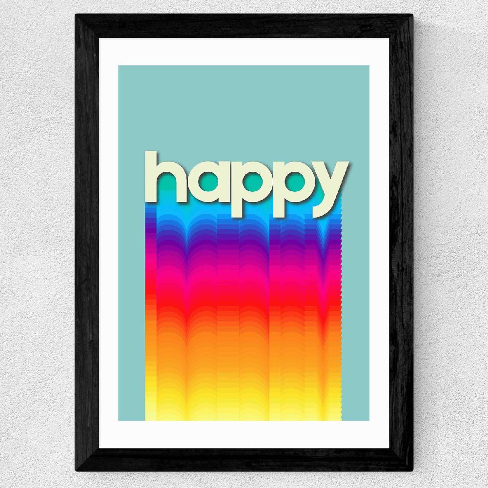East End Prints Happy By Show Me Mars