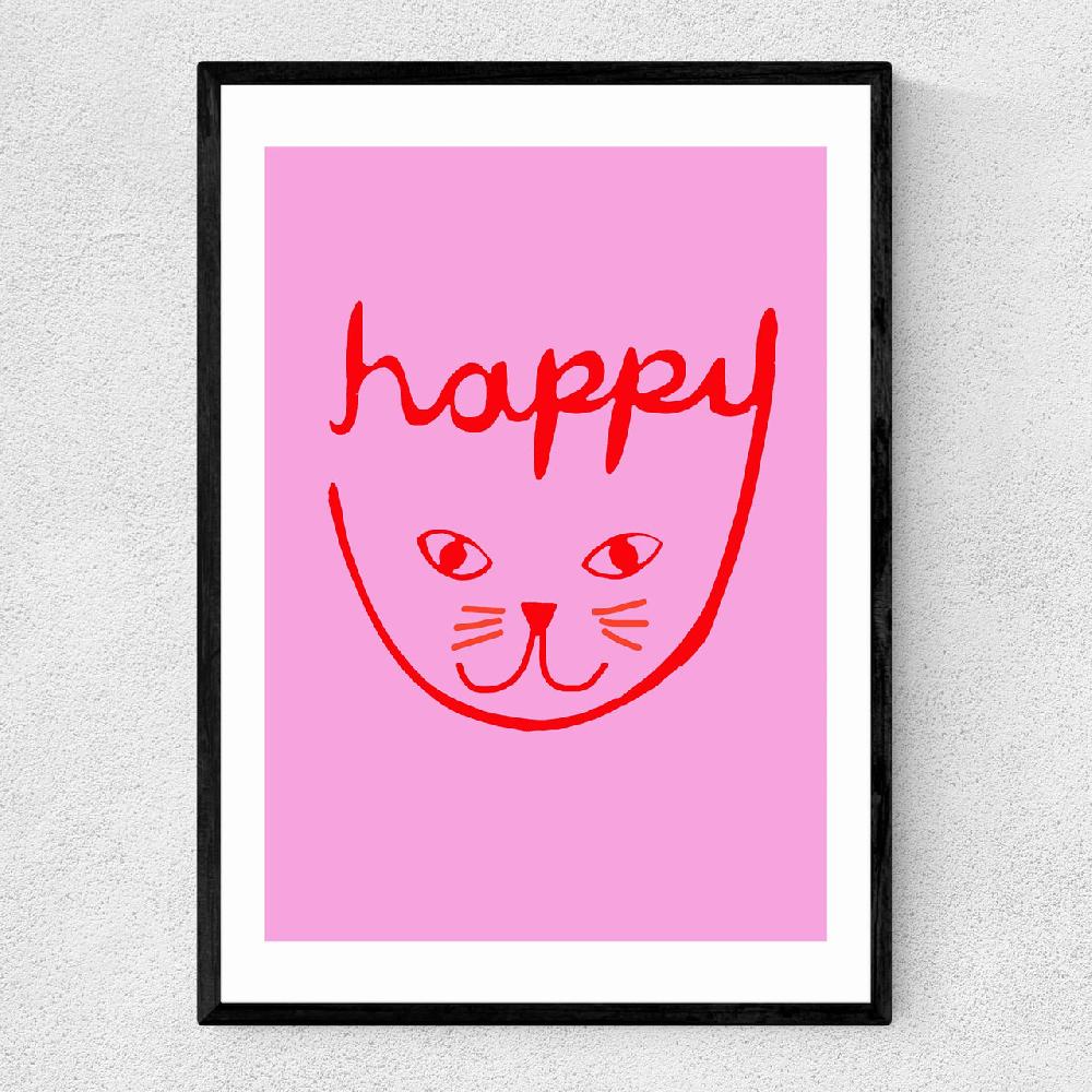 east end prints Happy Cat