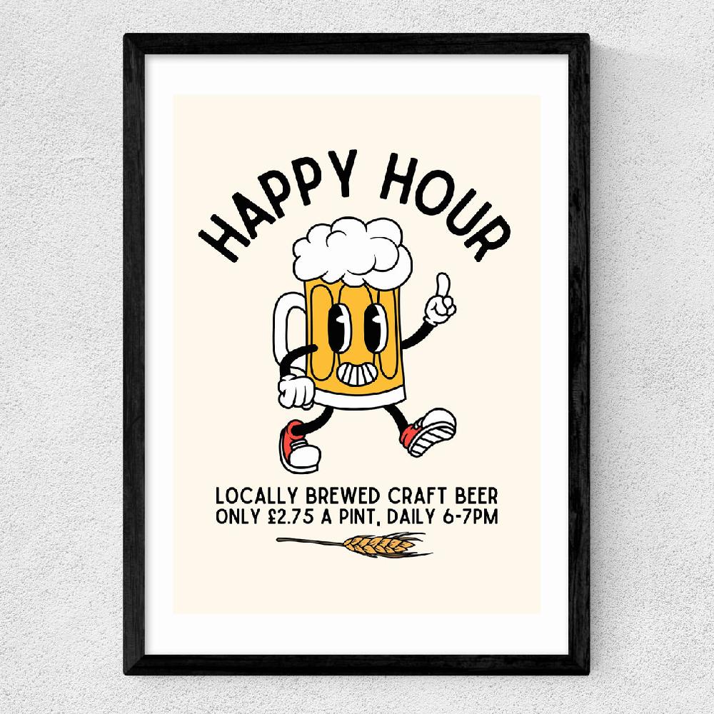 East End Prints Happy Hour Craft Beer