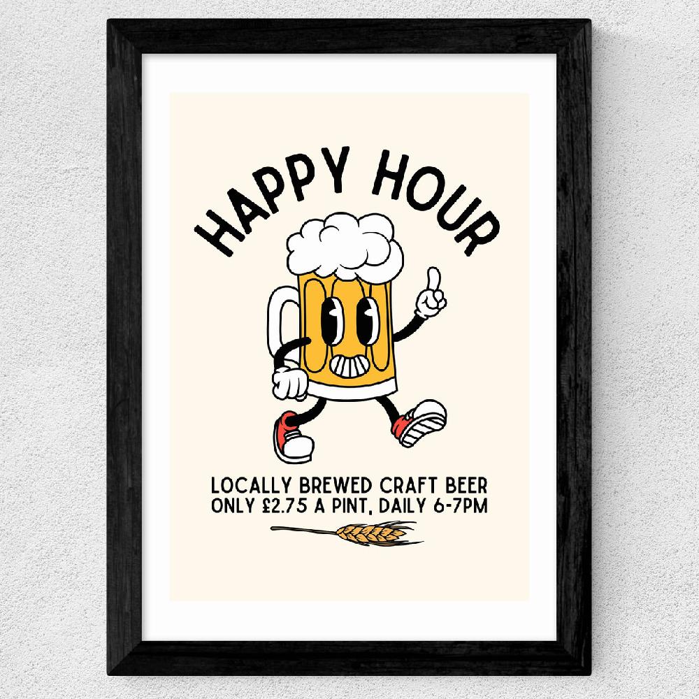 East End Prints Happy Hour Craft Beer