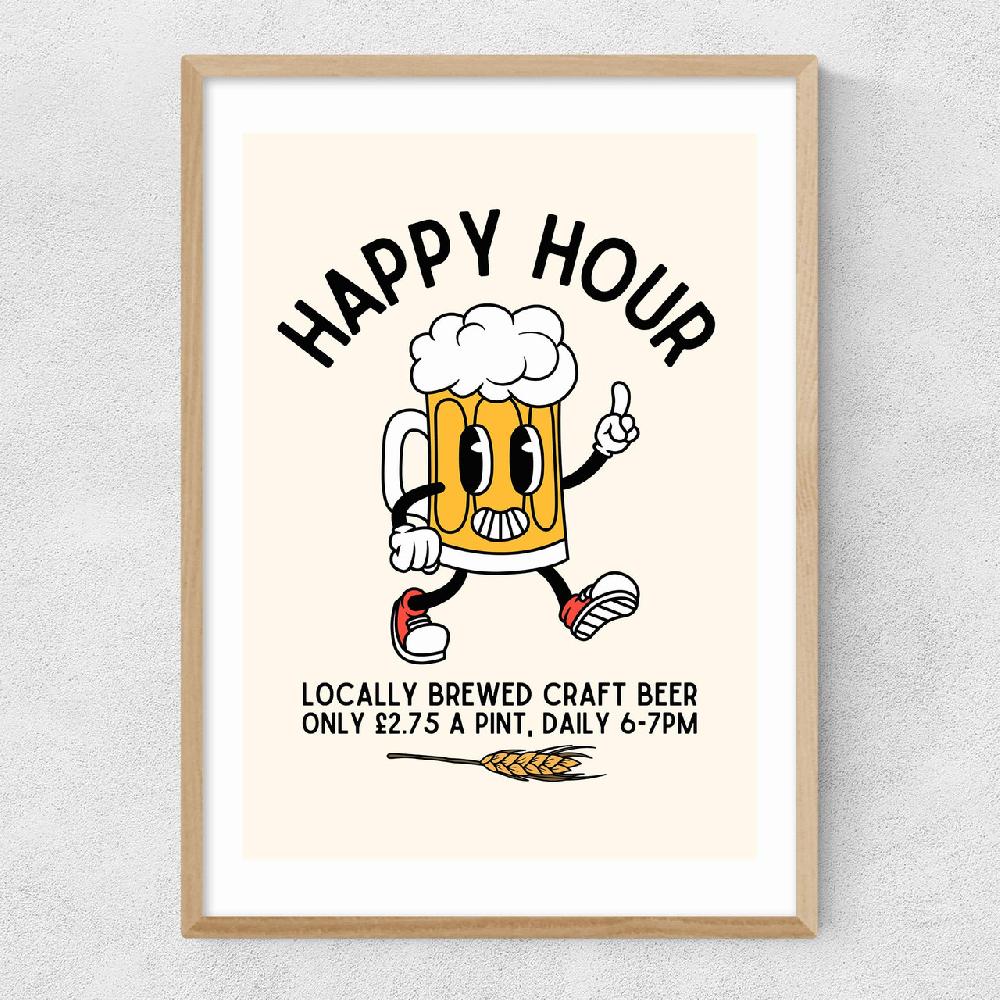 East End Prints Happy Hour Craft Beer