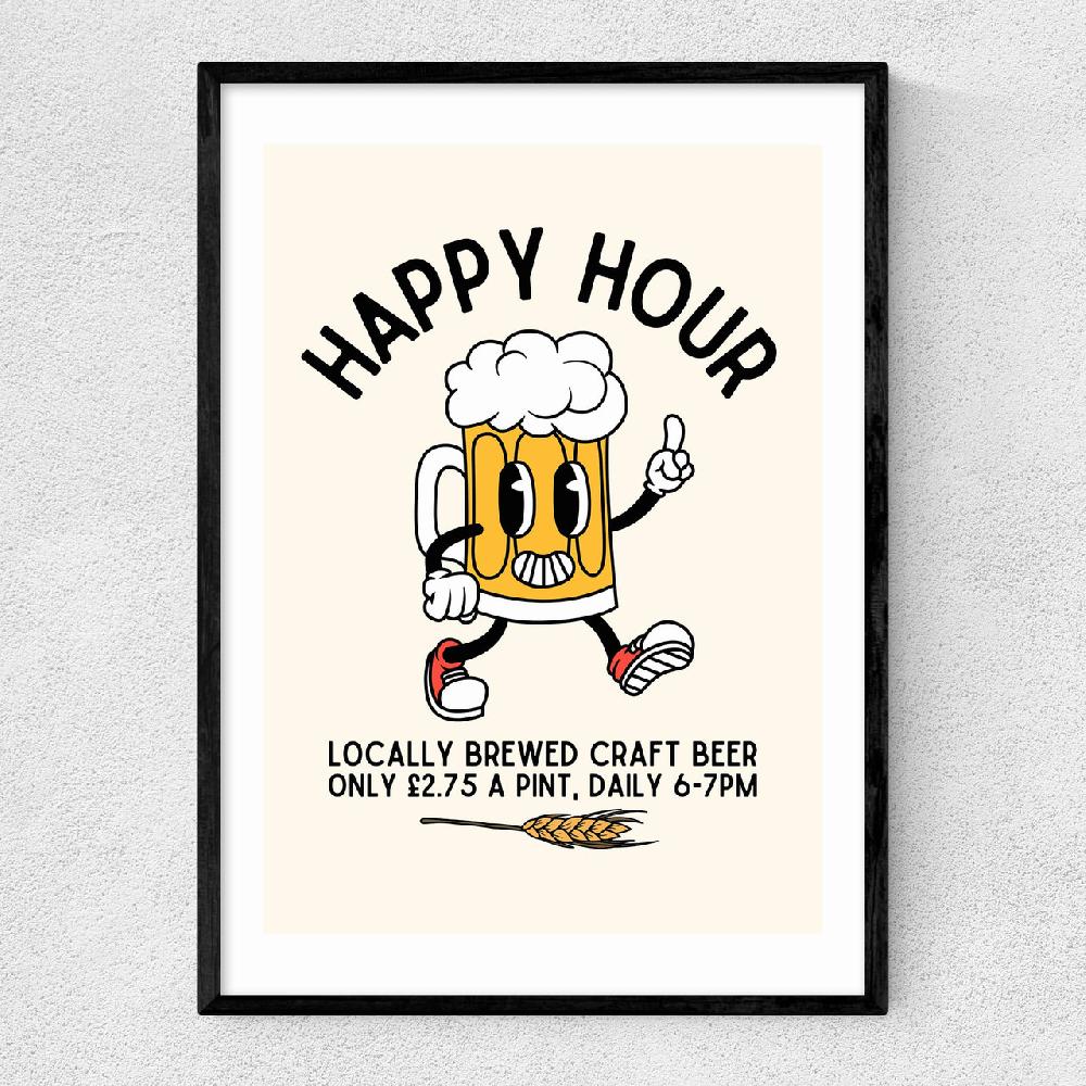east end prints Happy Hour Craft Beer