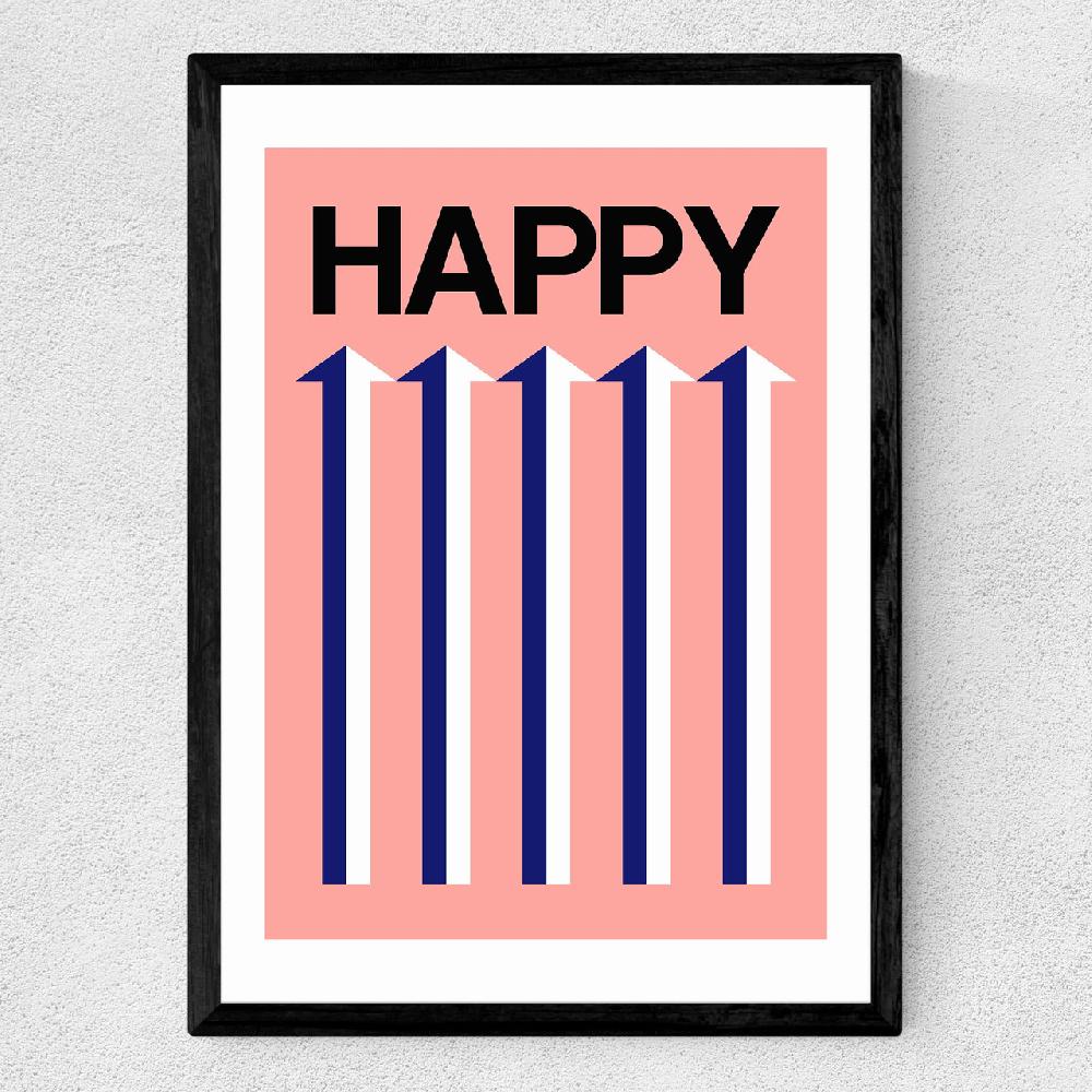 East End Prints Happy Pink