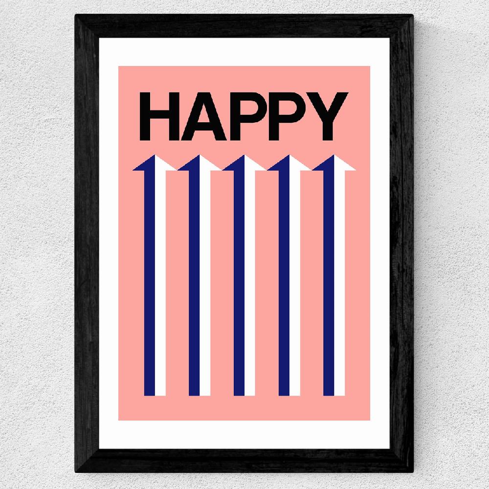 East End Prints Happy Pink