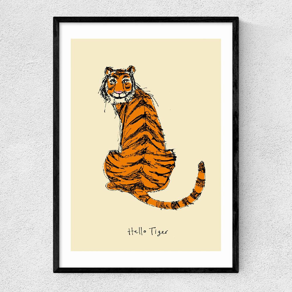 east end prints Hello Tiger by Poet and Painter
