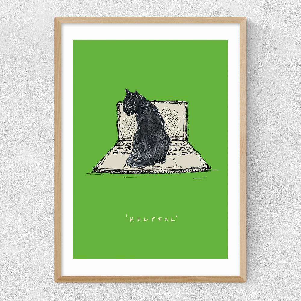 East End Prints Helpful Cat