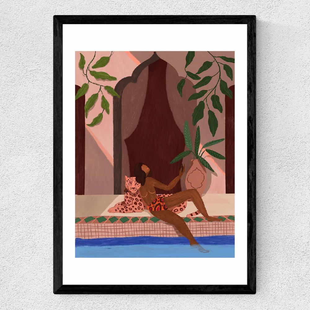 East End Prints Holiday With Pet Leopard