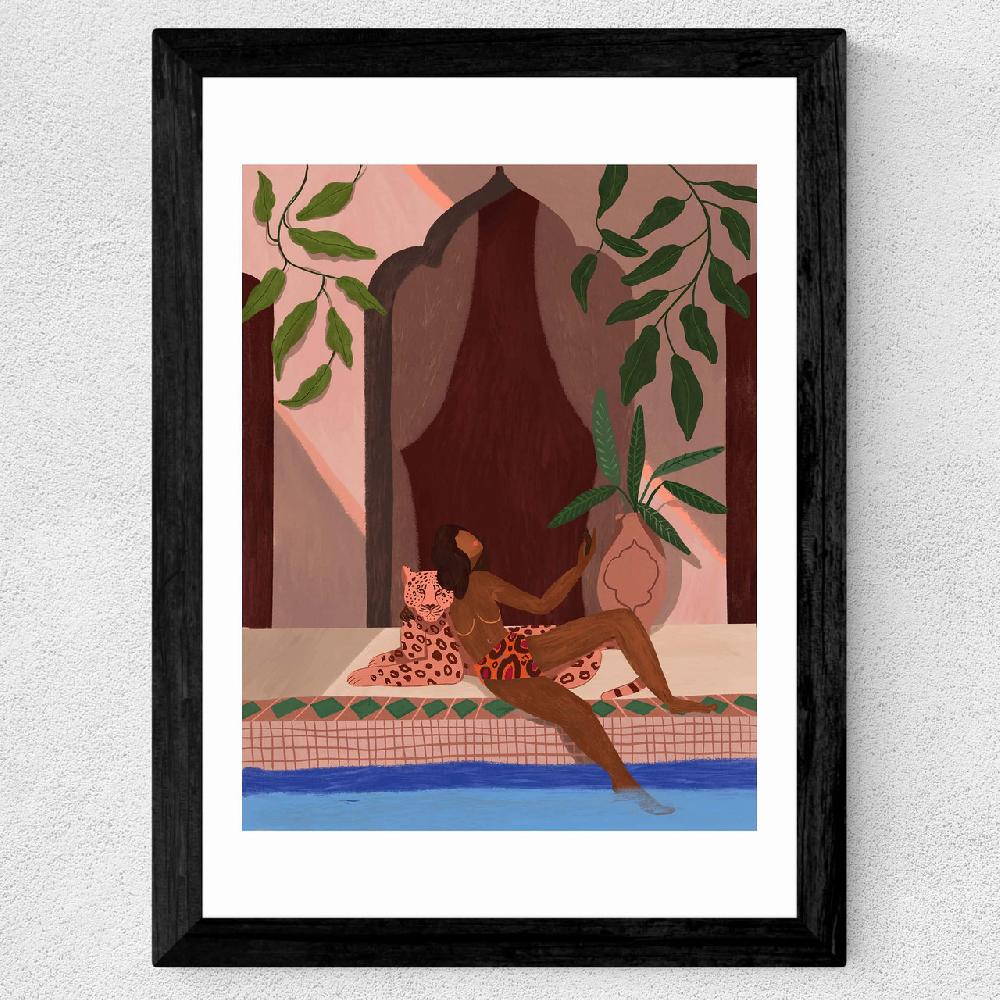 East End Prints Holiday With Pet Leopard