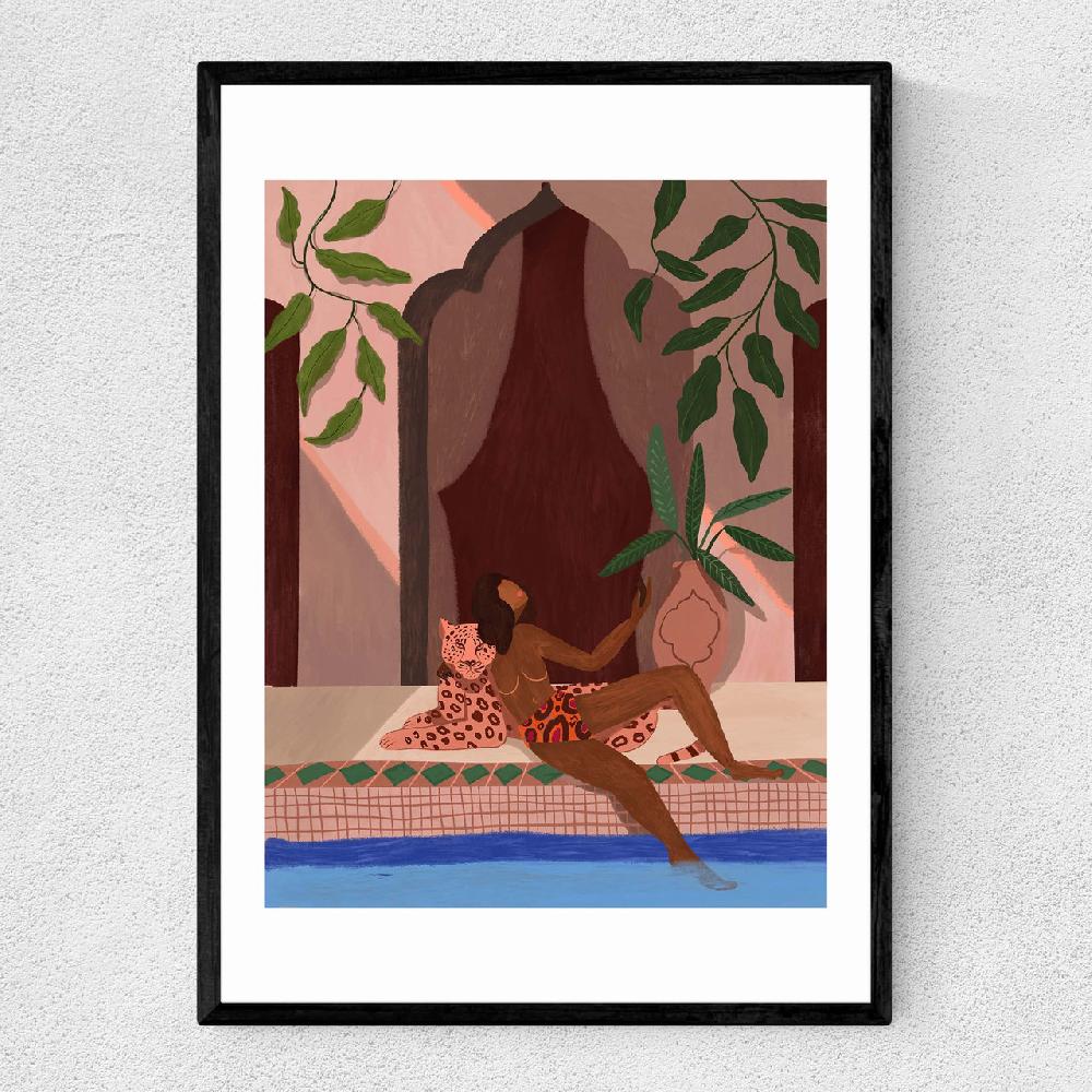 east end prints Holiday with Pet Leopard