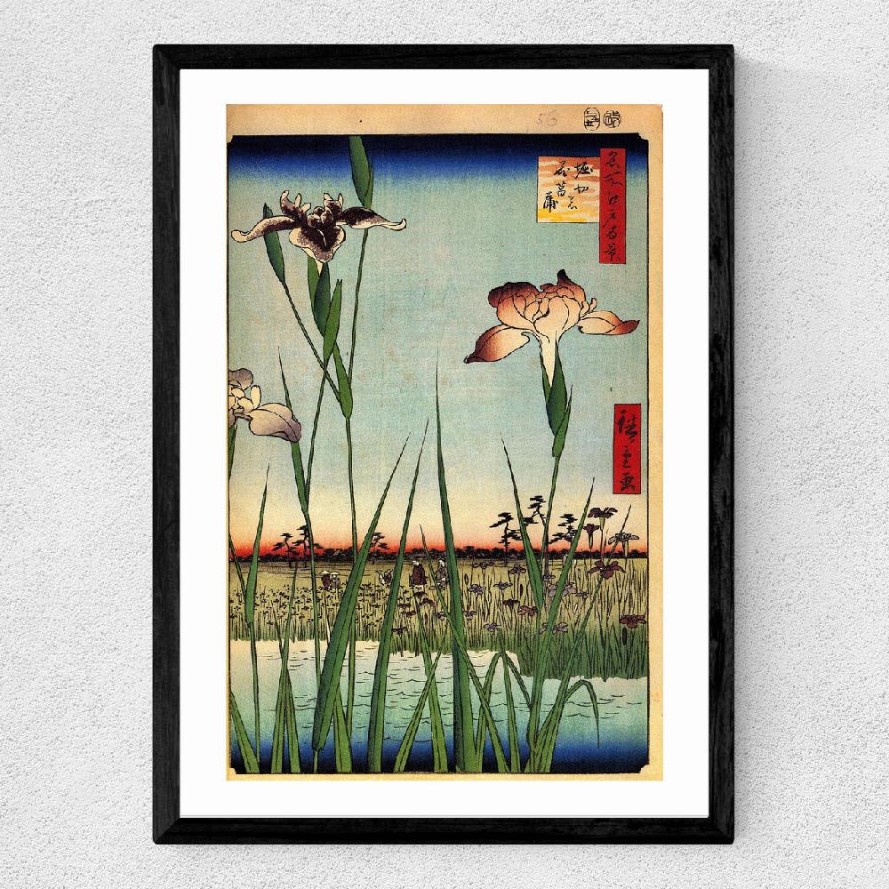 East End Prints Horikiri Iris Garden By Hiroshige
