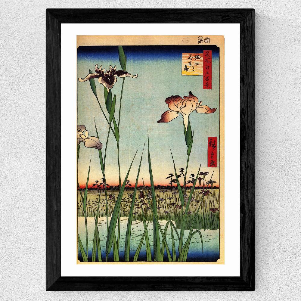 East End Prints Horikiri Iris Garden By Hiroshige