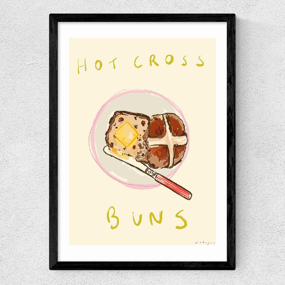 East End Prints Hot Cross Bun