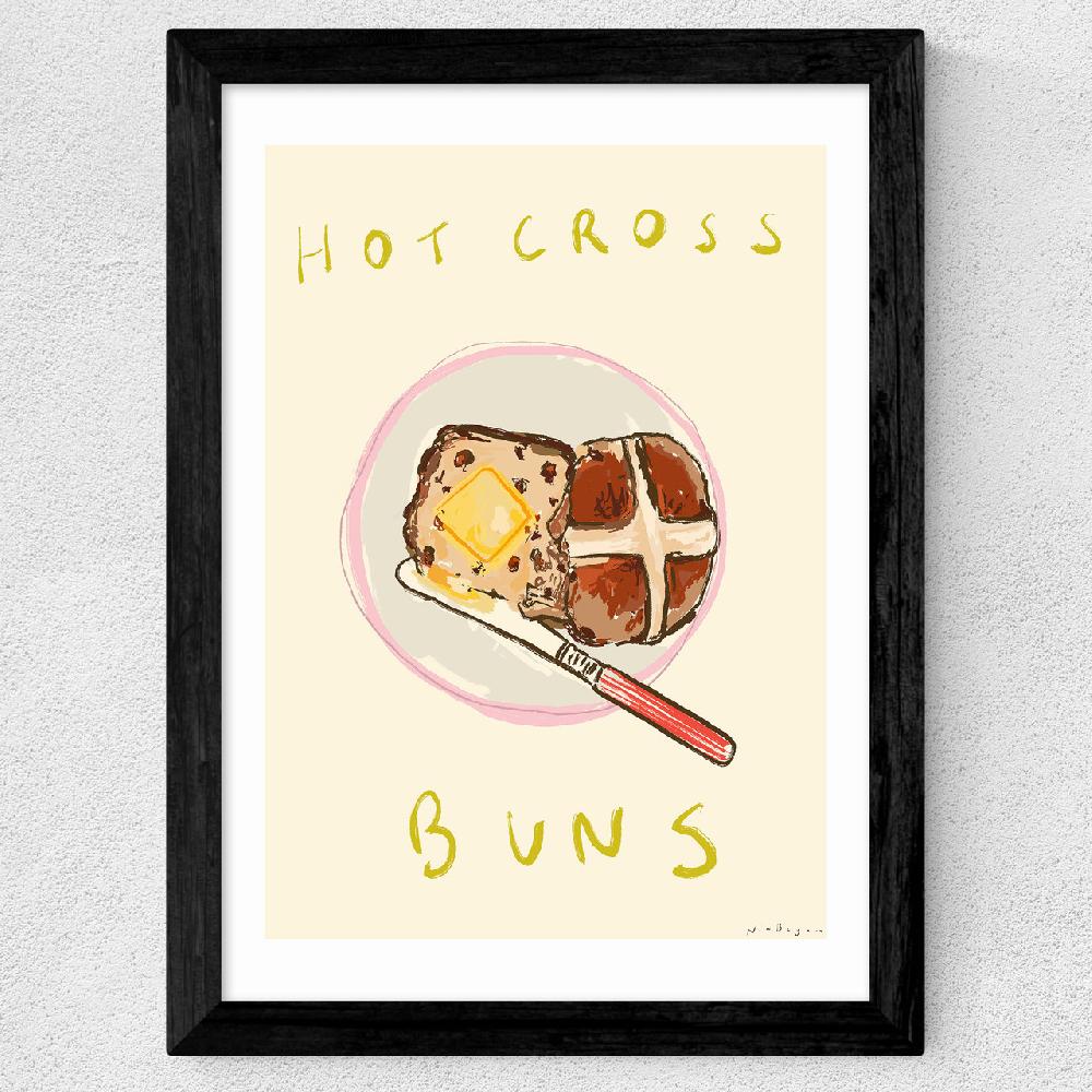 East End Prints Hot Cross Bun