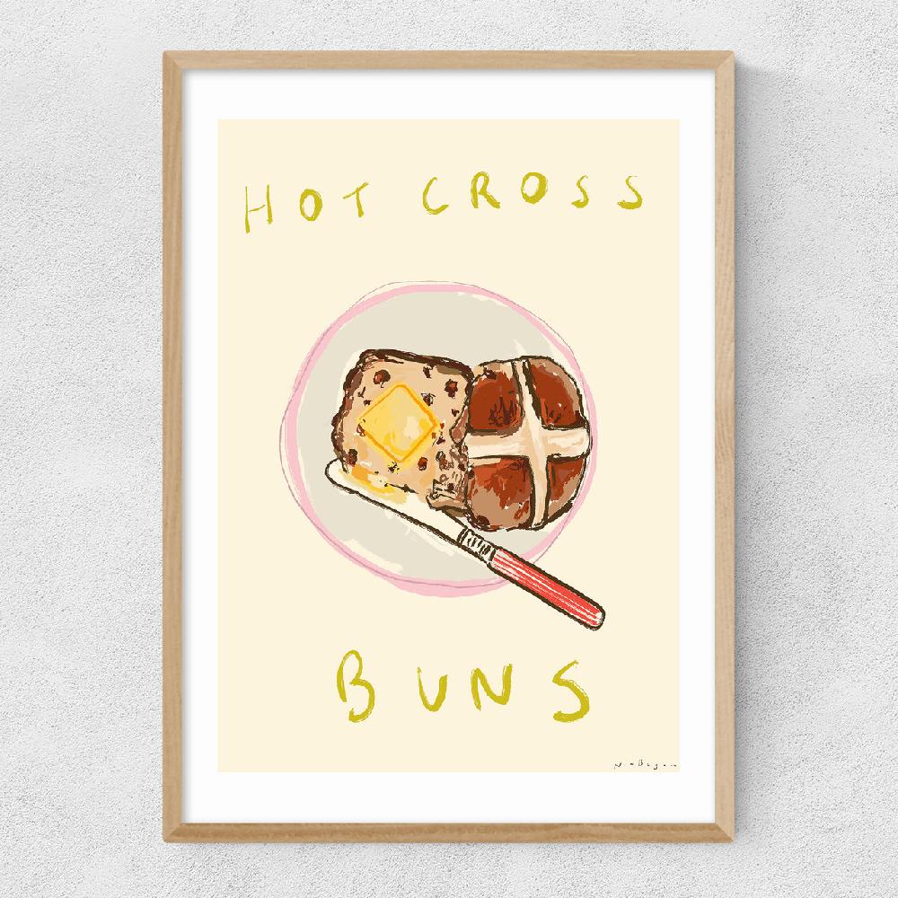 East End Prints Hot Cross Bun
