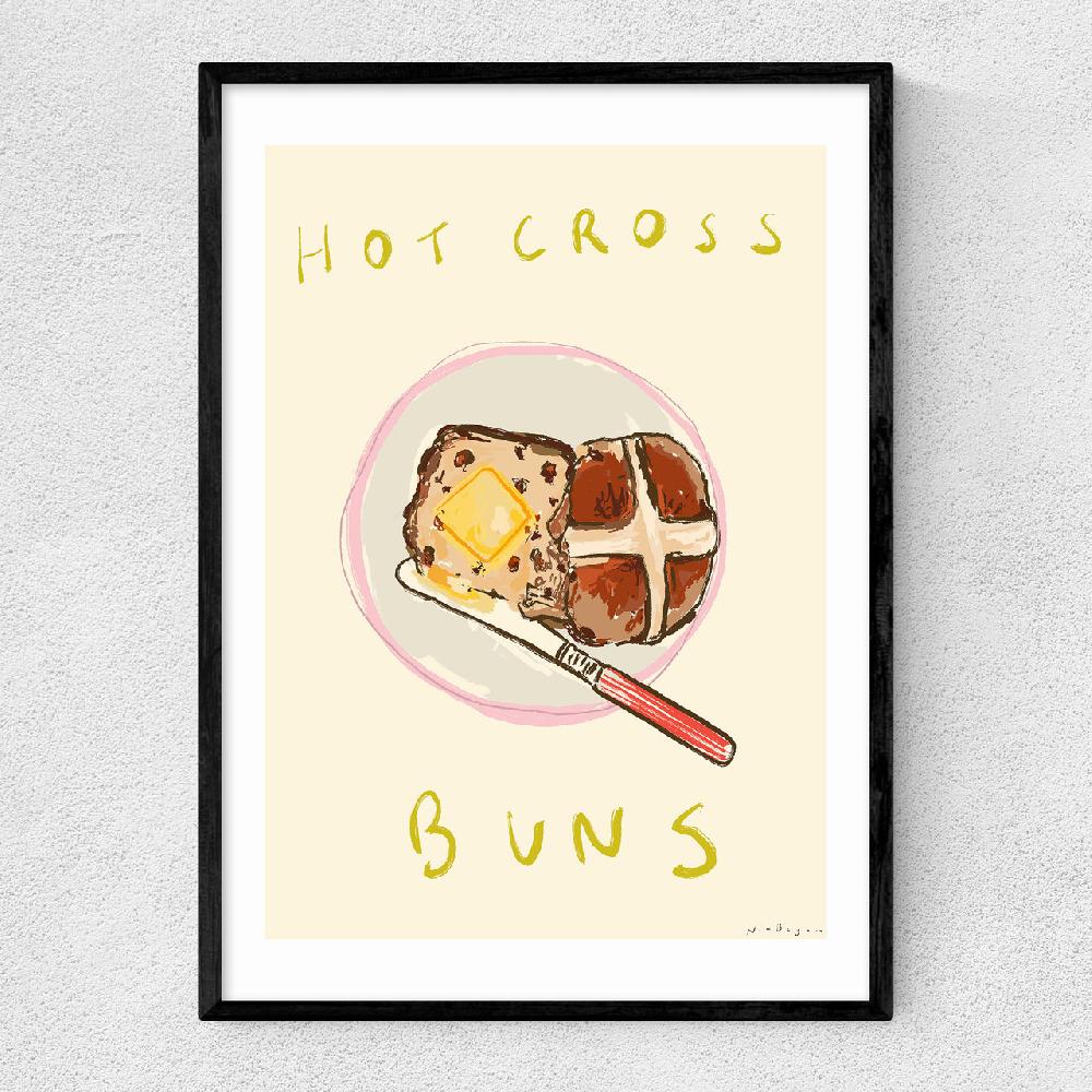 east end prints Hot Cross Bun