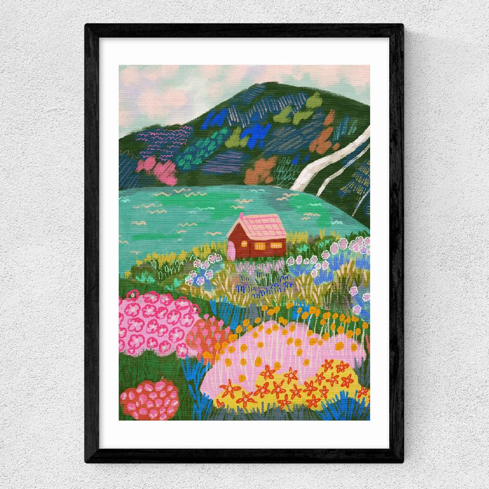 East End Prints House By The Lake