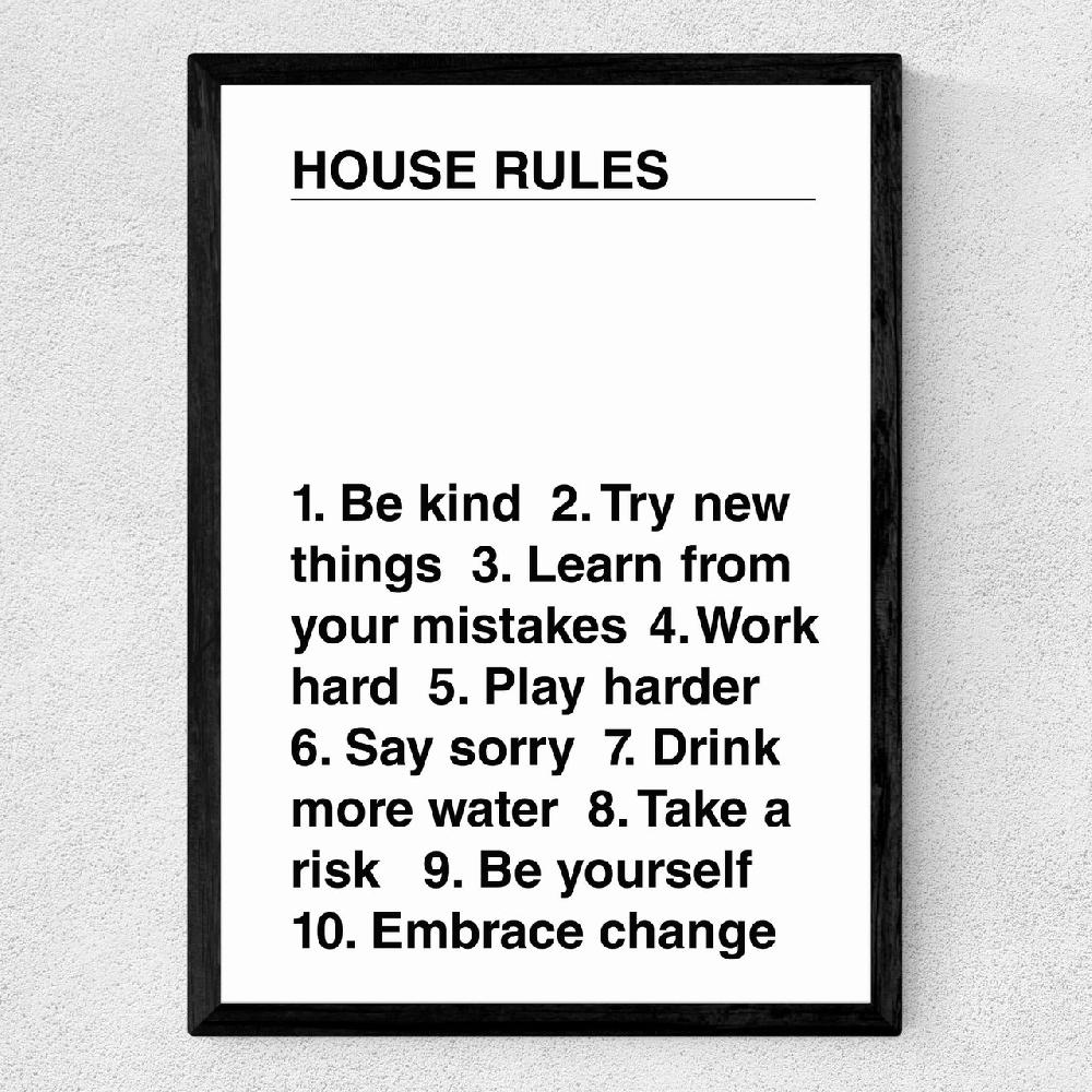 East End Prints House Rules