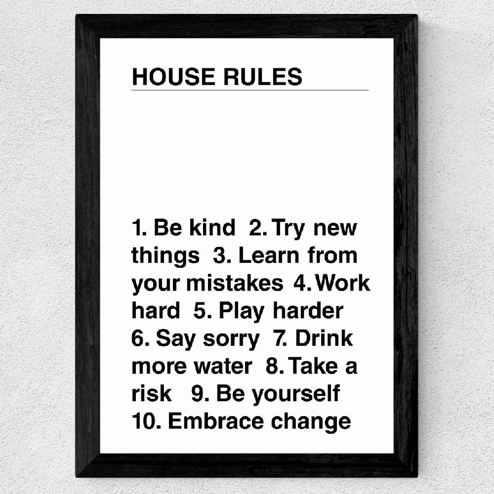 East End Prints House Rules