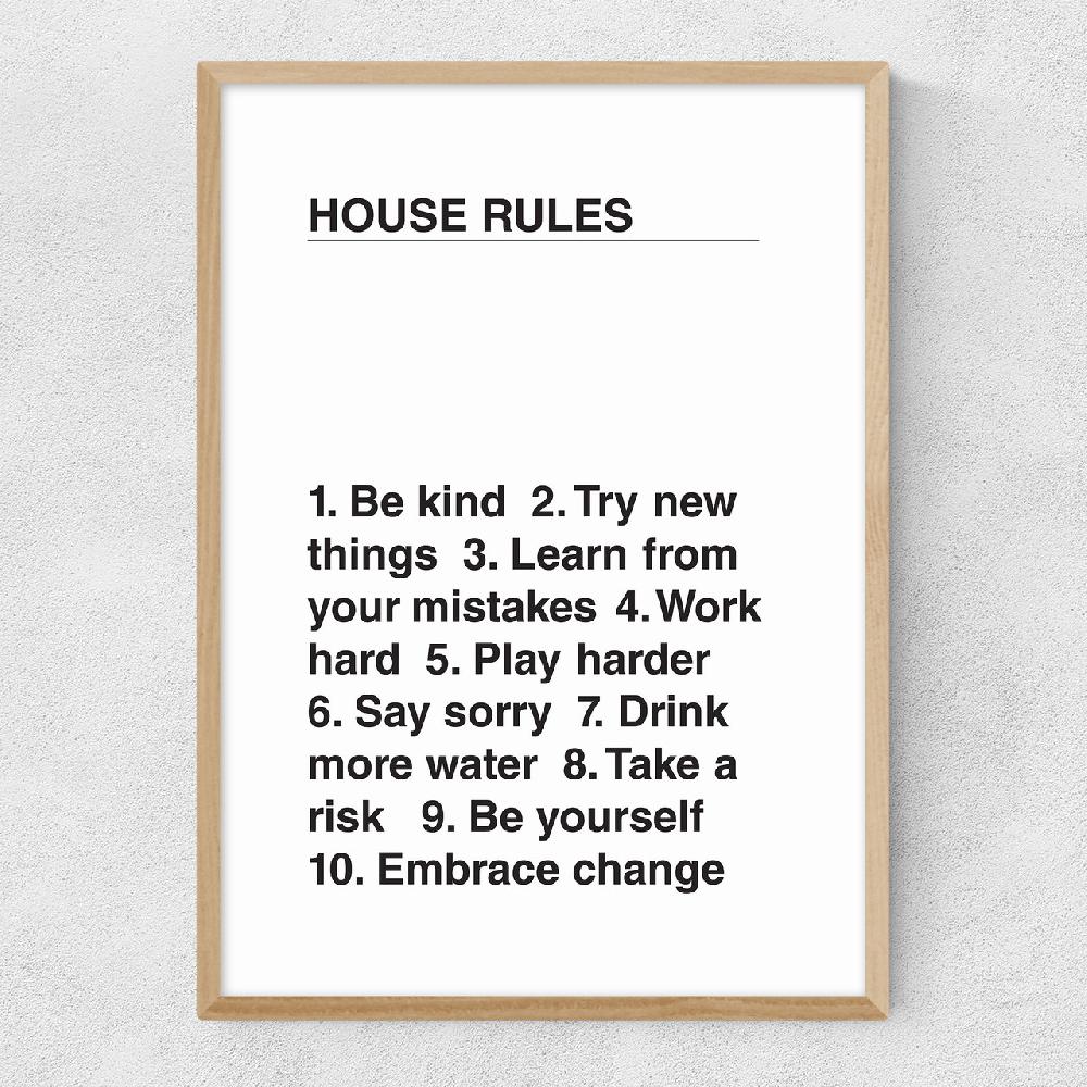 East End Prints House Rules