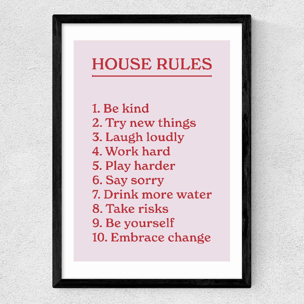 East End Prints House Rules By The Native State