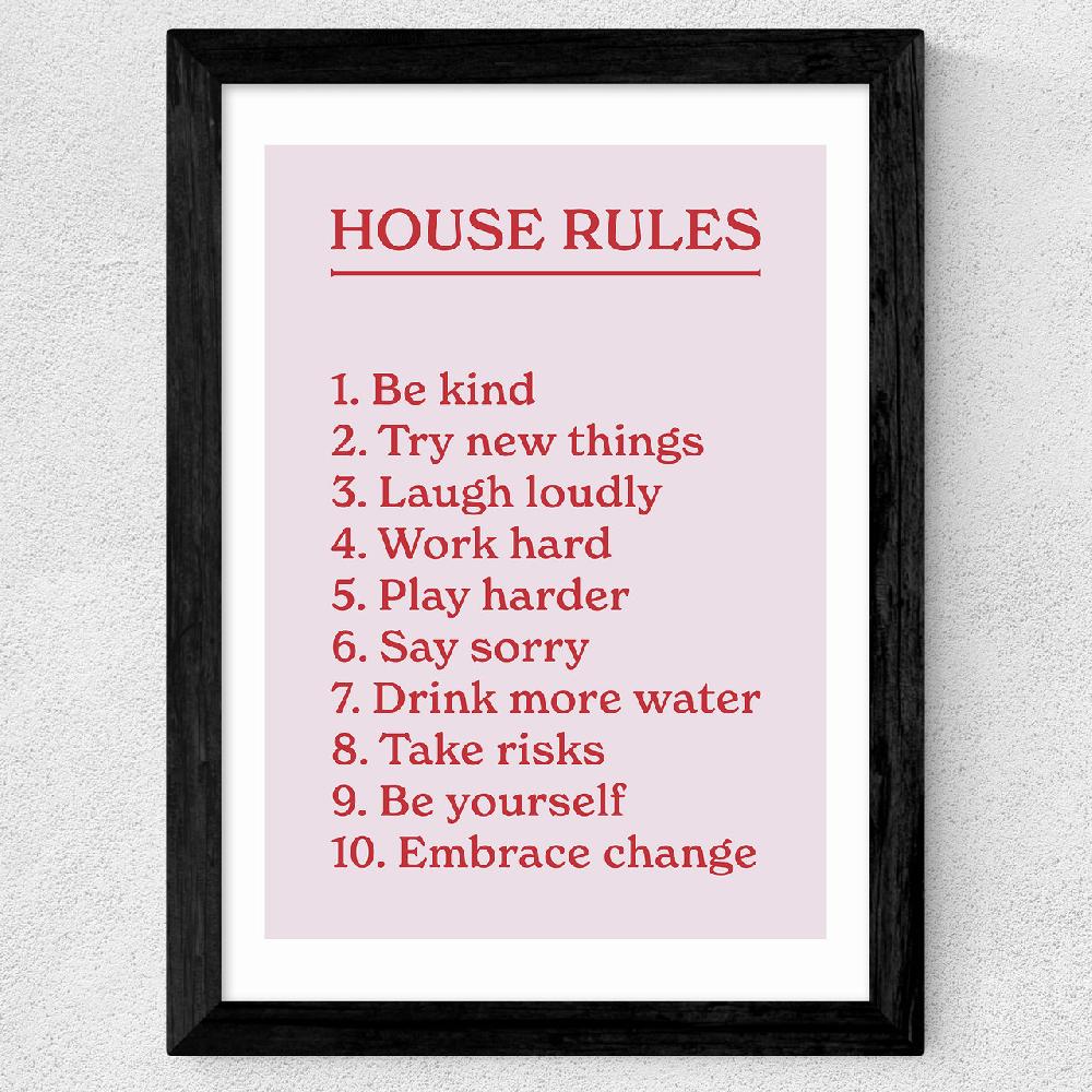 East End Prints House Rules By The Native State