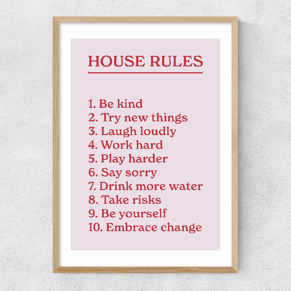 East End Prints House Rules By The Native State