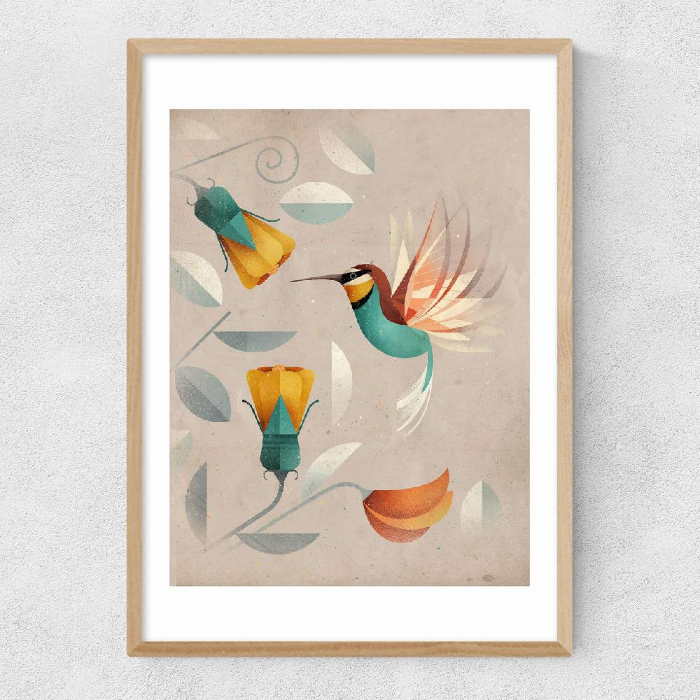 East End Prints Hummingbird By Dieter Braun
