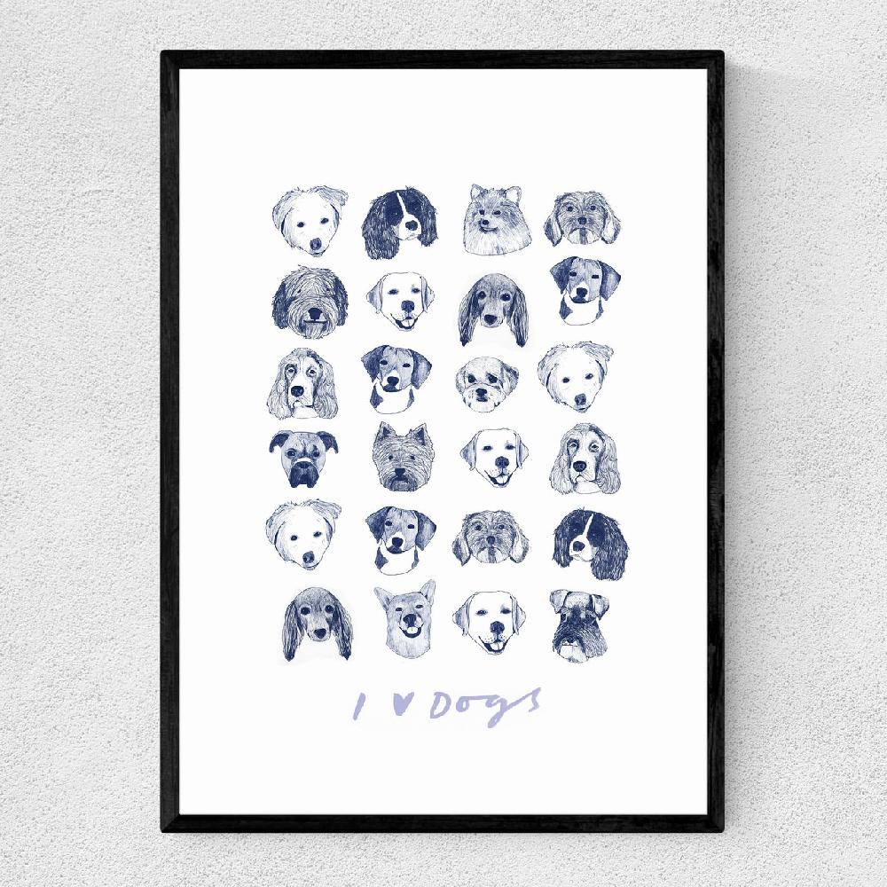east end prints I Love Dogs