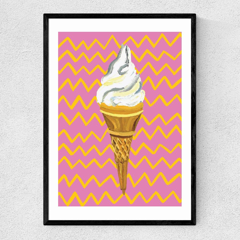 east end prints Ice Cream Pink Zigzag