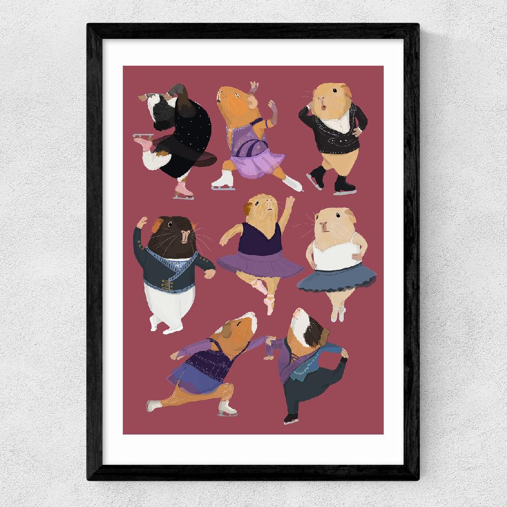 East End Prints Ice Skating And Ballet