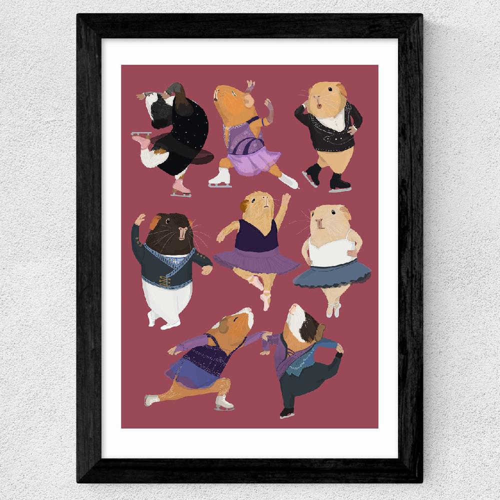 East End Prints Ice Skating And Ballet