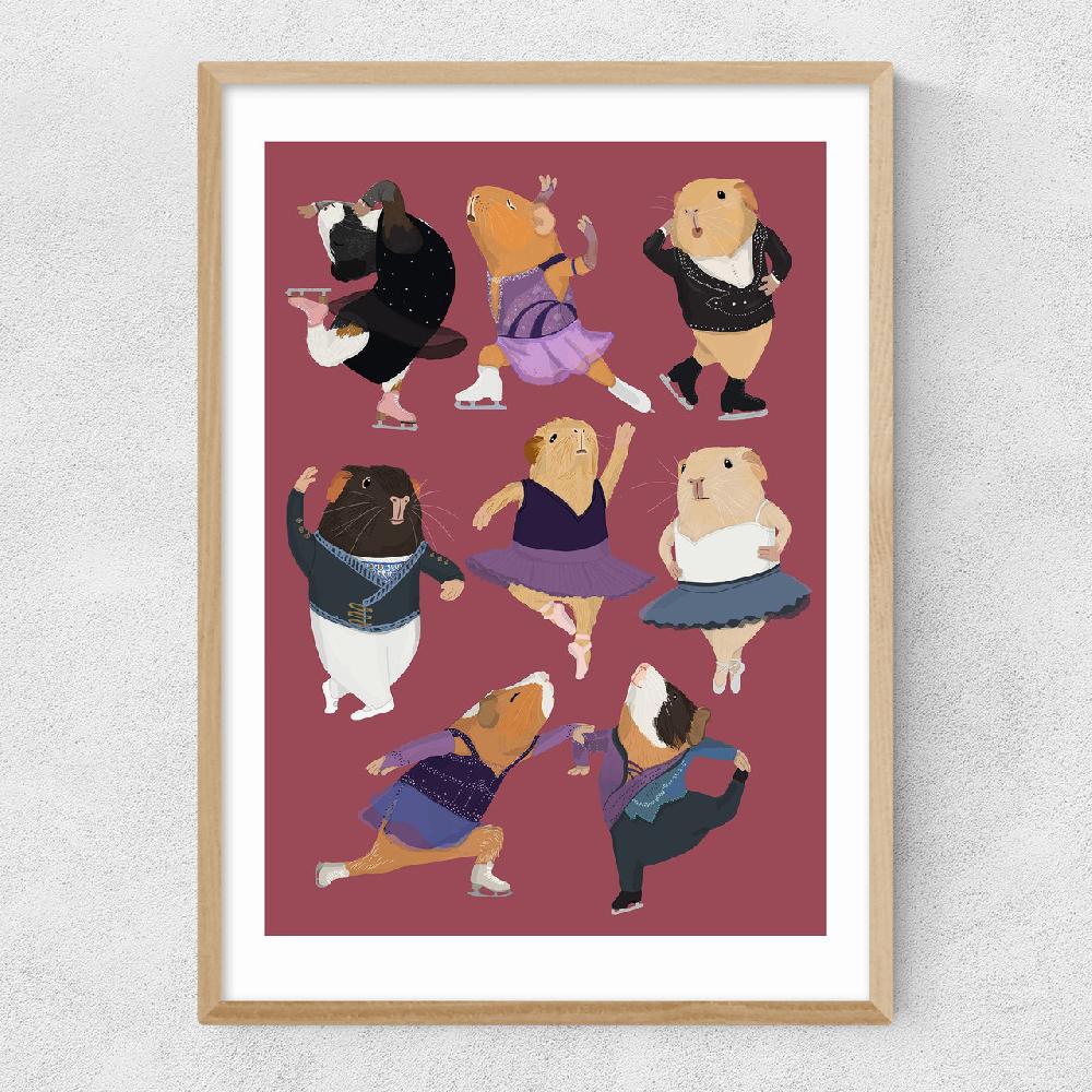 East End Prints Ice Skating And Ballet