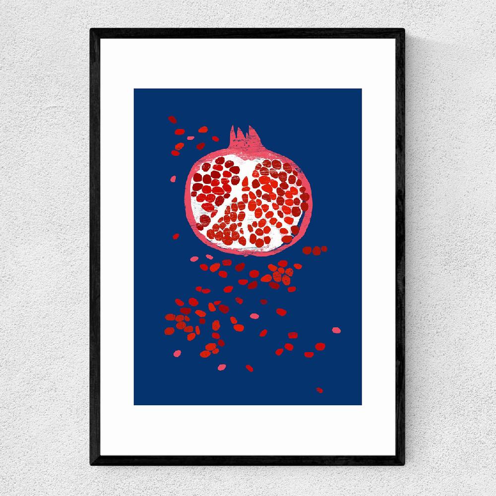 east end prints Indigo Pomegranate